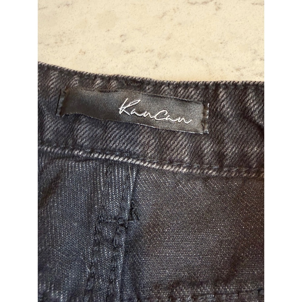 KanCan Los Angeles Distressed Frayed Denim Shorts Washed Black KC6320BK Size 29‎ - Picture 4 of 6